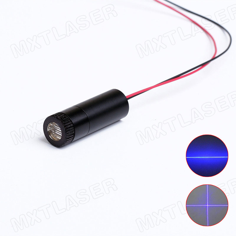 Industrial Blue Laser - Modul Laser Garis/Silang Biru Violet D12x45mm